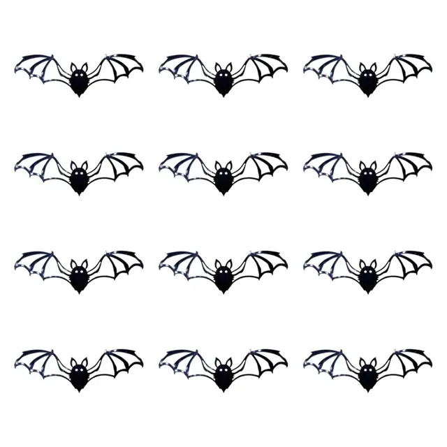 3D PVC Bat Wall Stickers (Set of 12)