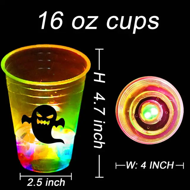 Glow-in-Dark Cups – Skull Shape 4 Pack