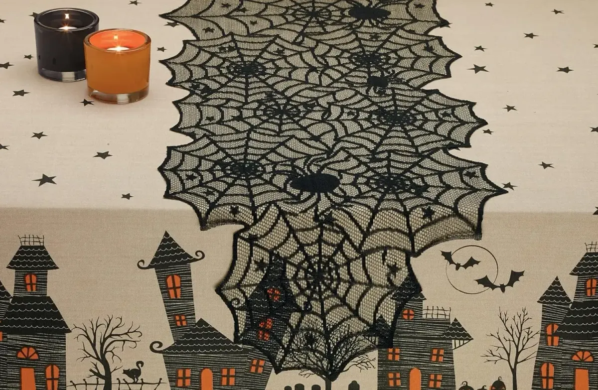 Black Lace Table Runner – 72 inch — image 1 of 4