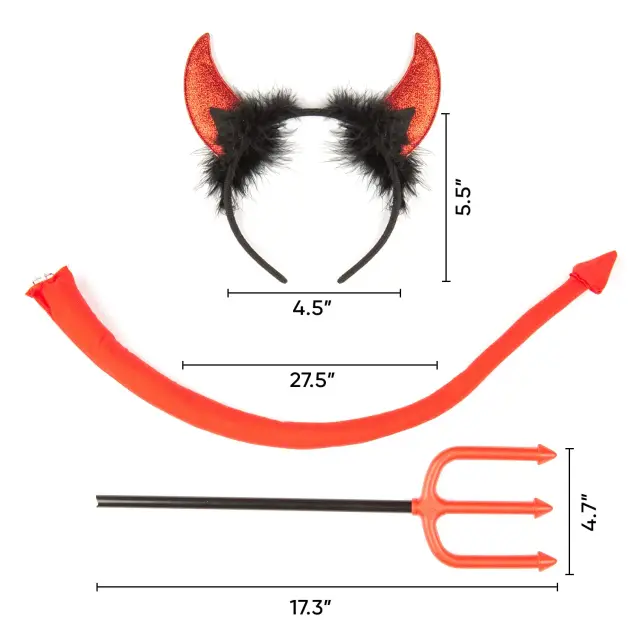 Devil Horns + Tail Set