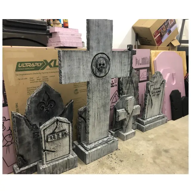 Foam Tombstone Decor – Set of 3