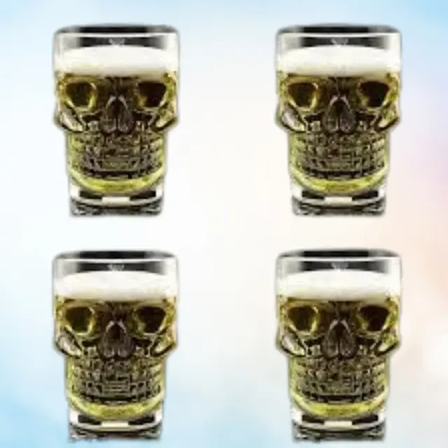 Glow-in-Dark Cups – Skull Shape 4 Pack