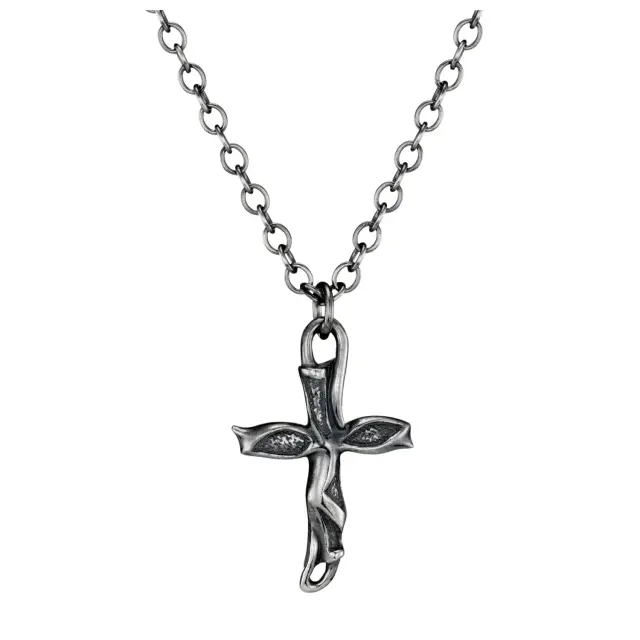 Gothic Cross Pendant – Oxidised Metal
