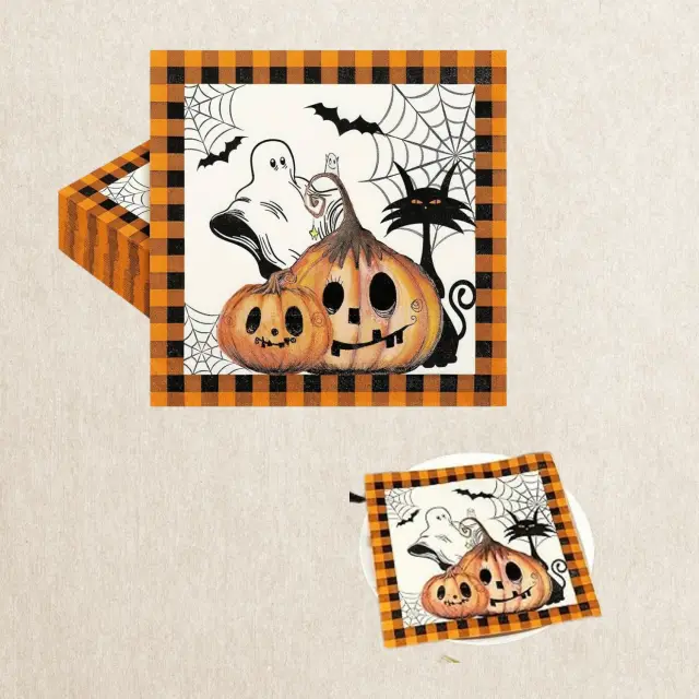 Halloween Napkins – 50 Pack Skull/Bat