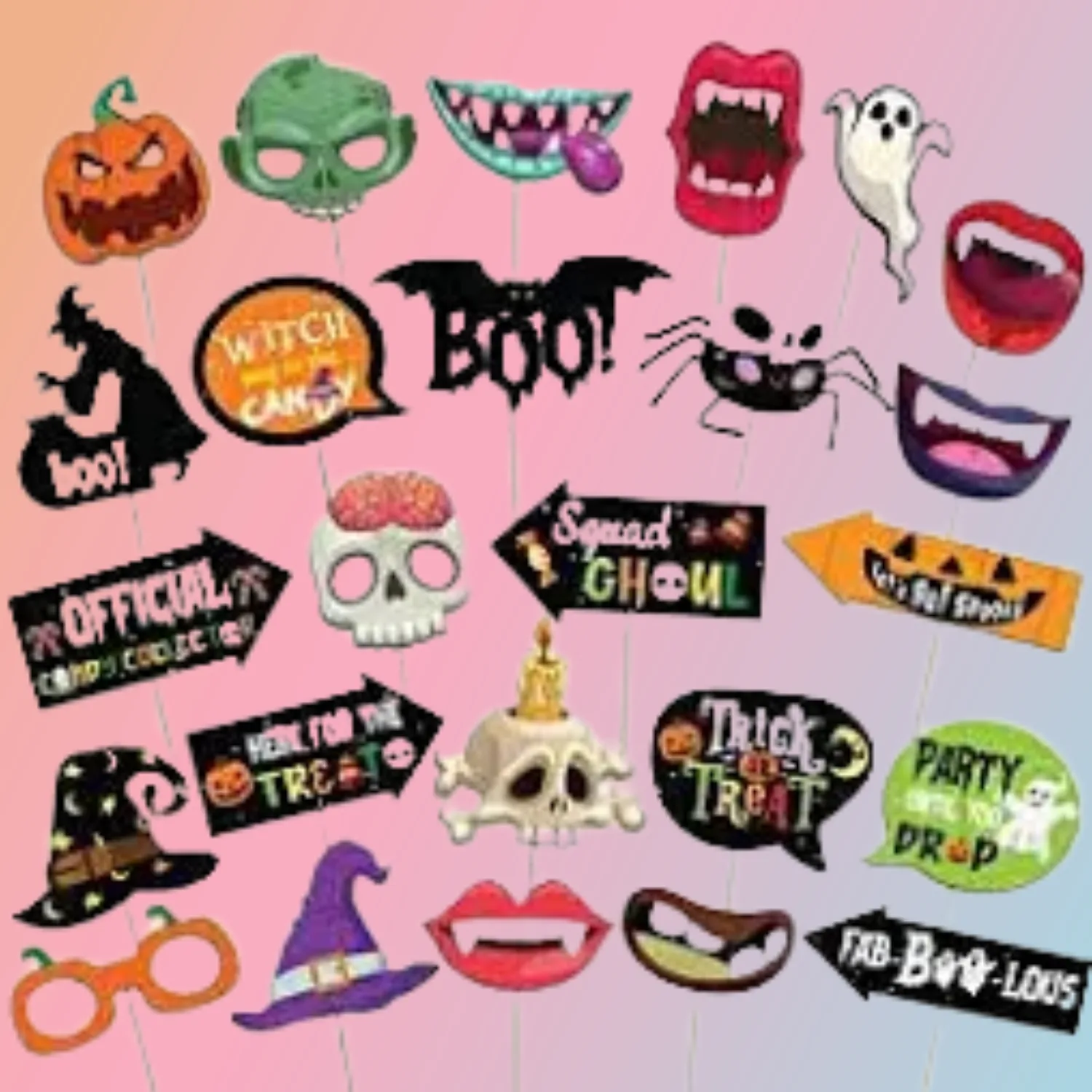 Halloween Photo Booth Props Kit