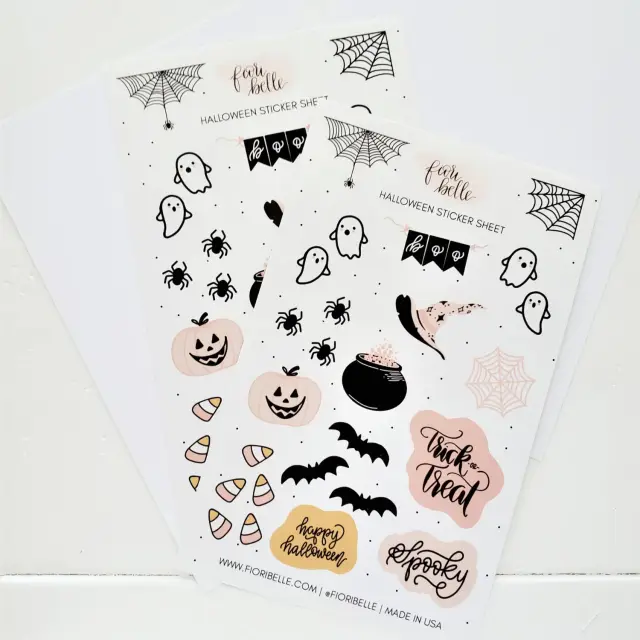 Halloween Sticker Sheet Pack – 10 Sheets