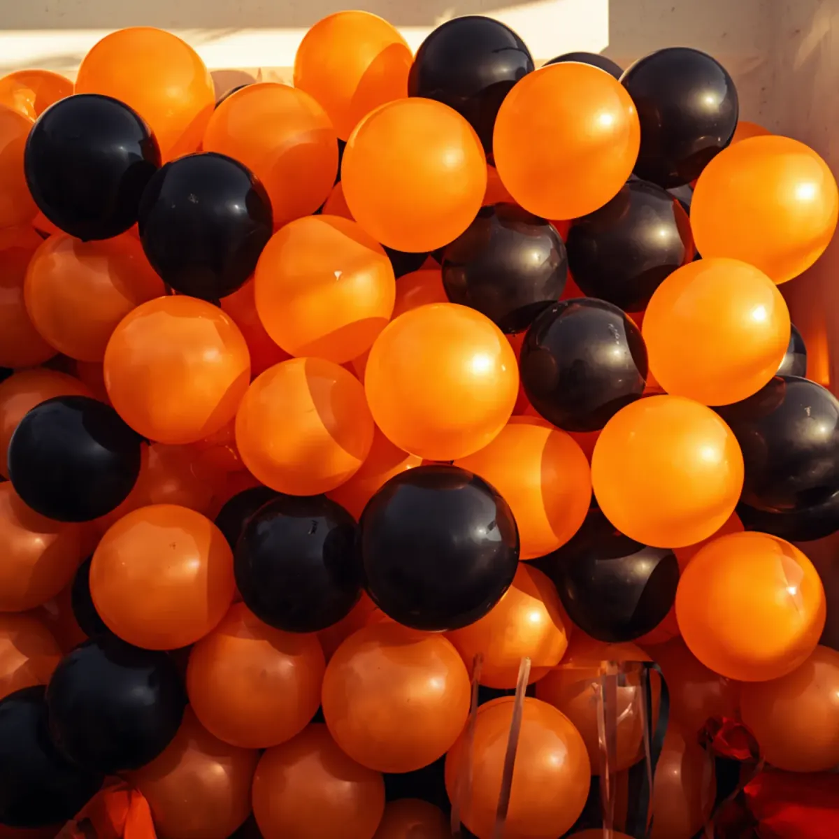 Orange & Black Balloon Pack – 50pcs — image 1 of 4