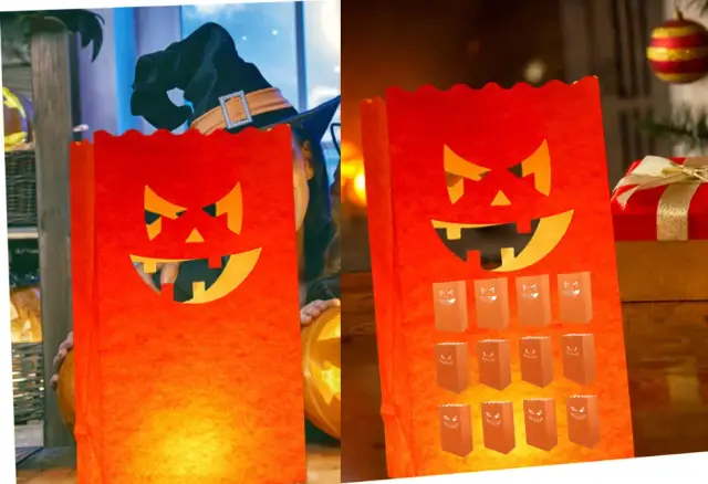 Pumpkin Luminary Paper Bags – 12 Pack