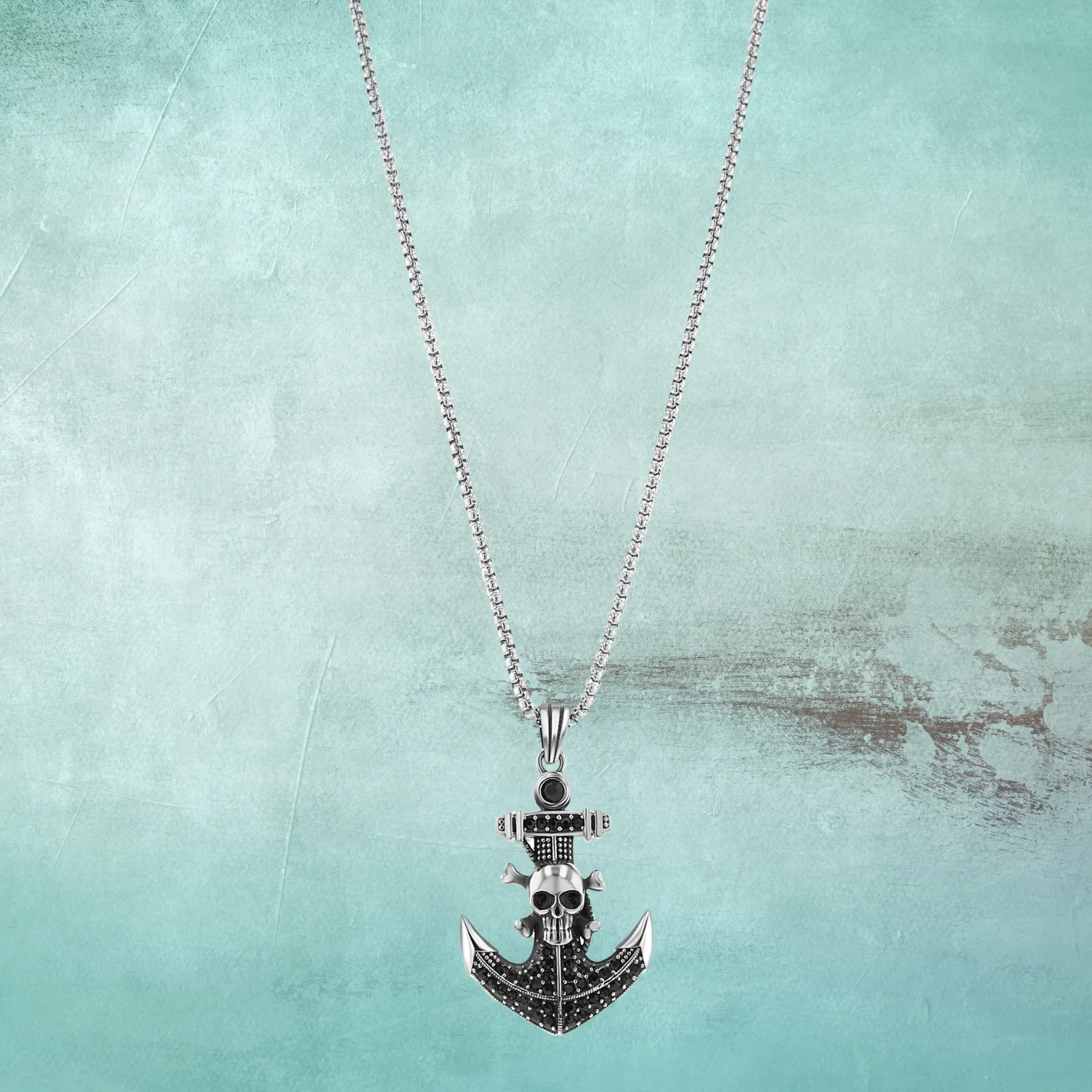 Skull Pendant Necklace – Metal Chain