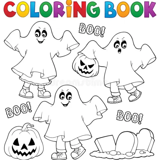 Spooky Coloring Book – Kids 30 Pages