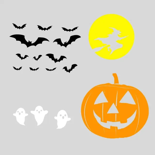 Spooky Wall Decal Set – Removable Vinyl