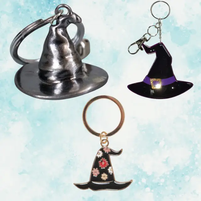 Witch Hat Charm Keychain